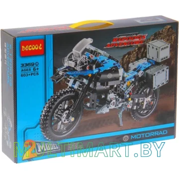 Конструктор Decool 3369A Мотоцикл BMW R1200 GS 2 в 1 (603 детали)